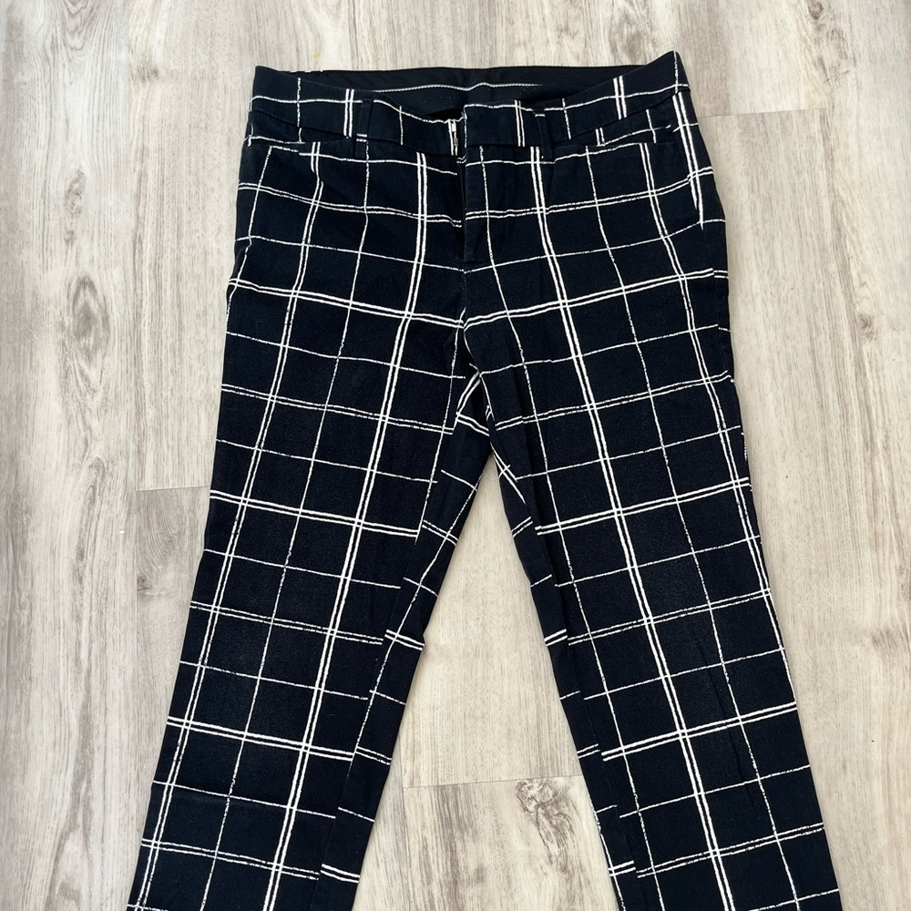 Women’s Black Checkered Pants